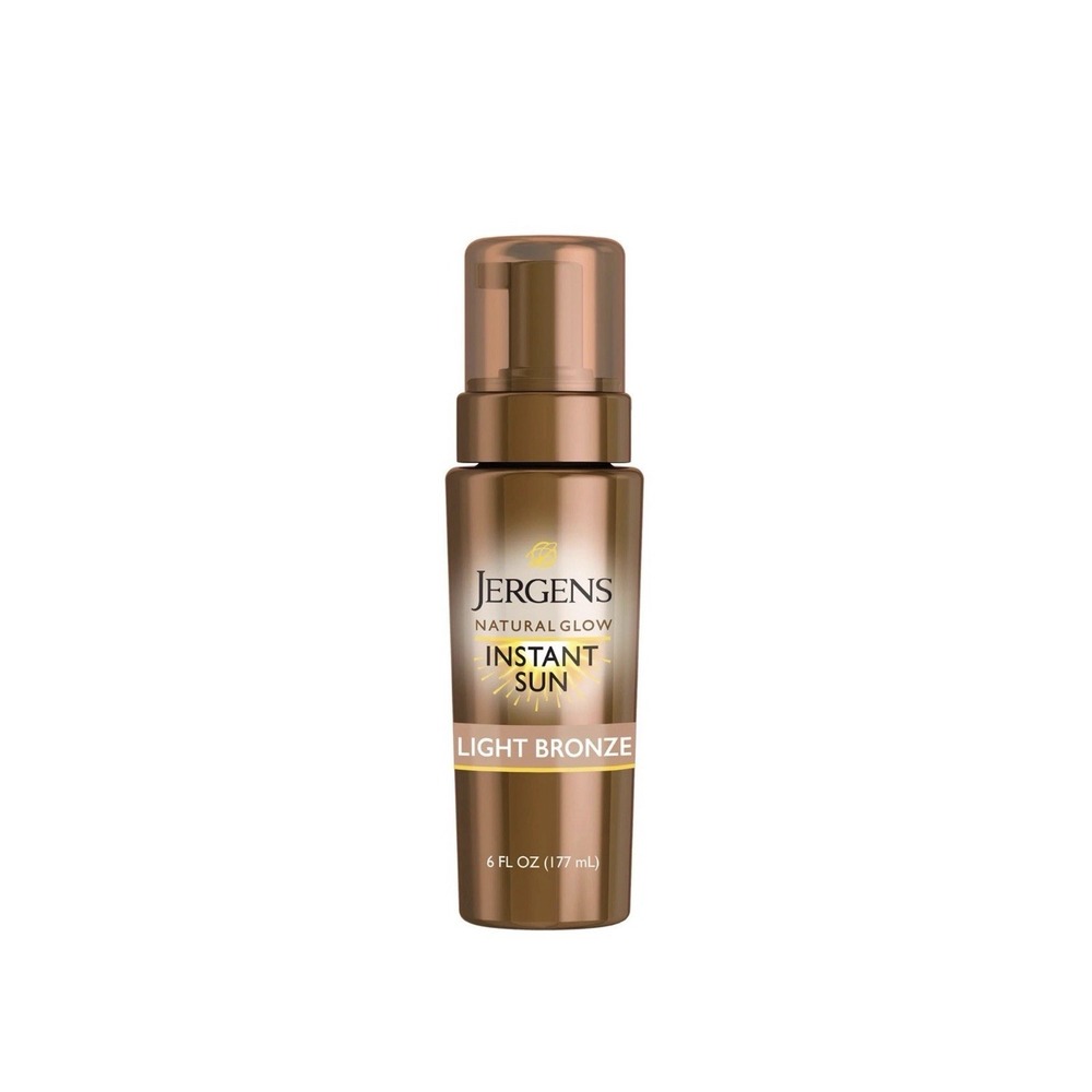 Jergens Natural Glow INSTANT SUN Sunless Tanning Mousse LIGHT BRONZE 6 oz